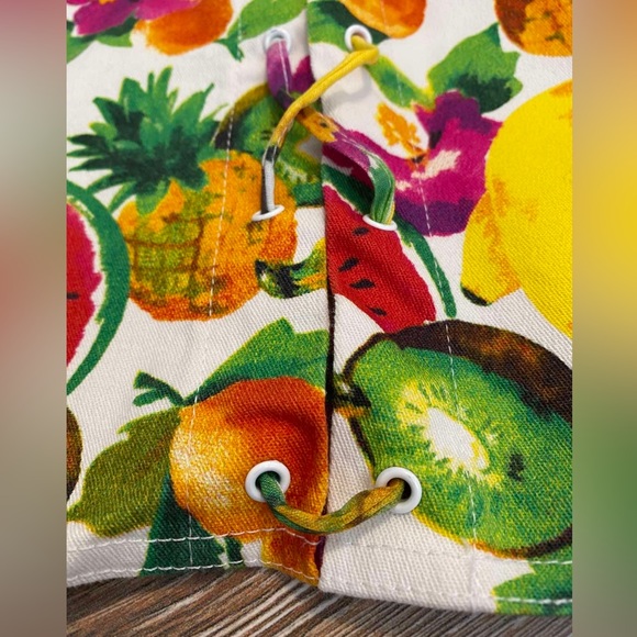 DOLCE & GABBANA Top Summer Flower Fruit Print Multi Size Junior 14 - Picture 8 of 16